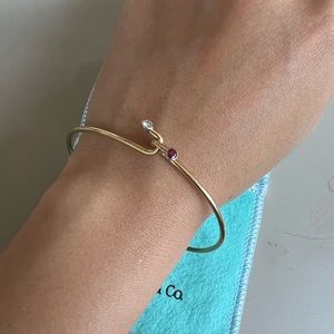 Tiffany & Co. Hook Twisted Bangle with Gems